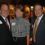 Calvin and Pam Glidewell with Lighthouse Point Commissioner Chip LaMarca.
